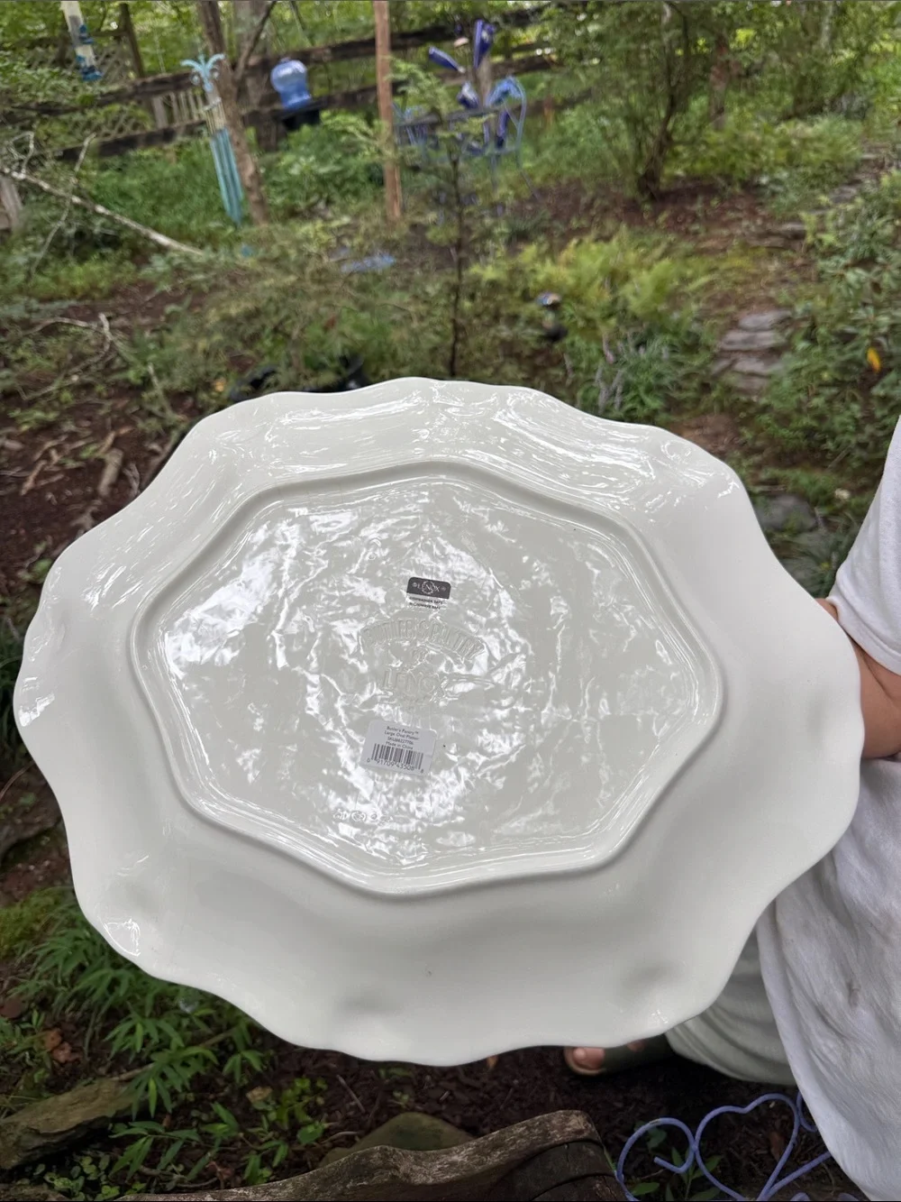 Lenox Butler Pantry Gourmet Cream Decorative Scalloped Serving Platter